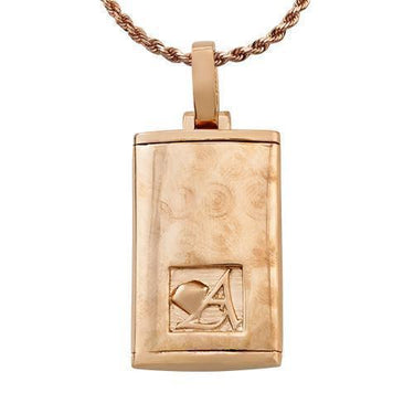 Diamond Dog Tag Pendant 14k Yellow Gold 8.50 Ctw
